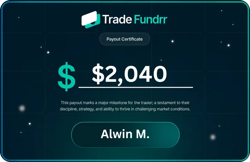 Original TradeFundrr payout certificate 4