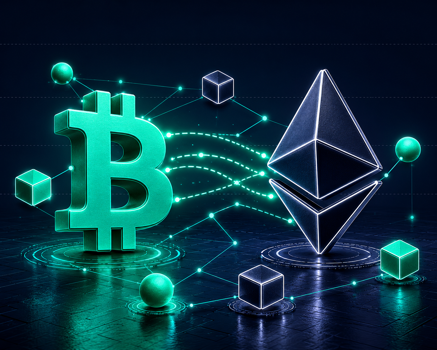 Funded crypto trading: BTC and ETH on a node network